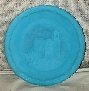 DE COLECCIÓN FENTON NAVIDAD EN AMÉRICA NO 10, SATÉN AZUL SAN JOSE PLACA DE MISIÓN - Imagen 1 de 5