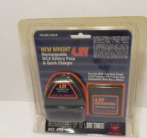 New Bright 4.8V Rechargeable NiCd Battery Pack & Quick Charger, RN: 470 - Picture 1 of 8