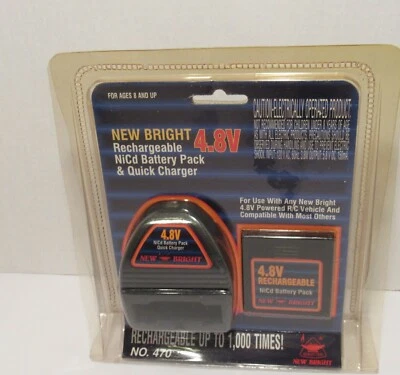 Nueva batería recargable de NiCd brillante de 4,8 V y cargador rápido, RN: 470 Foto 1 de 4