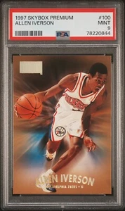 1997 Skybox Premium #100 Allen Iverson fresh PSA 9 LOW POP! + FREE SHIPPING! - Picture 1 of 2