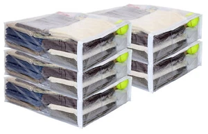 5er-Pack durchsichtige Vinyl Aufbewahrungstaschen mit Reißverschluss 20 x 23 x 6 Zoll - Bild 1 von 4