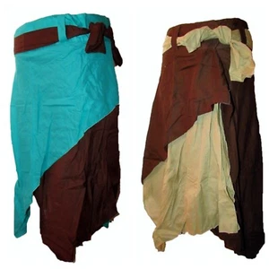 Cotton Fairy / Gypsy Skirt Caravan Hippy Boho Vintage Pixie Style Long Calf Tie - Picture 1 of 16