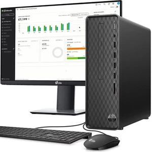 HP S01 SFF Computer PC Intel Pentium J5040 16GB Ram 512 GB SSD 22" LED Win 11 - Afbeelding 1 van 8