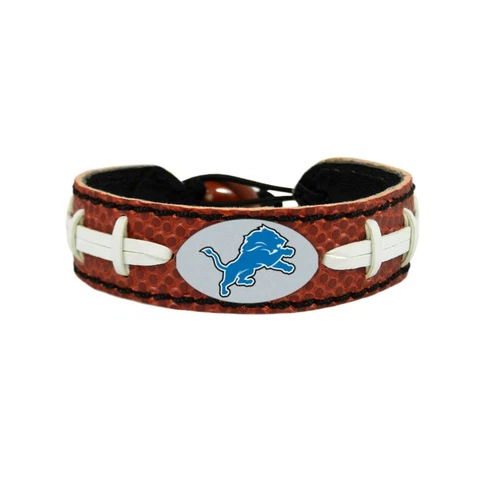 Brand New NFL Detroit Lions Classic Genuine Football Leather Bracelet Cover
