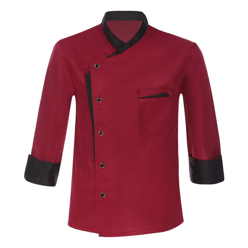 Chef Coats Long Sleeve Stylish Cook Jacket Restaurant Kitchen Uniform Unisex - Image 1 of 1