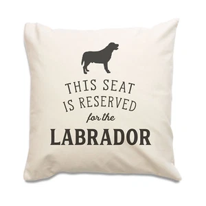 Nuovo - Reserved Per The Labrador - Top Qualità Copricuscino - Cane Regalo - Picture 1 of 6