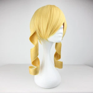 Peluca corta de moda con cosplay pelucas de fiesta pelo sintético completo anime 45 cm/17,7" dorada - Imagen 1 de 5