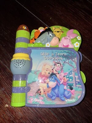 Vintage VTech Disney Winnie Pooh Slide N Learn Storybook Electronic Talking Book - Image 1 of 4