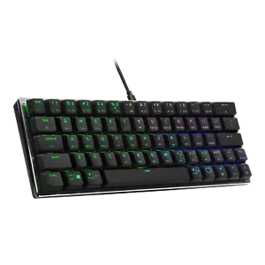 Cooler Master SK620 Black Keyboard RGB LED Low Profile Mechanical Switch Brown - Picture 1 of 6