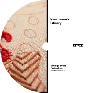 * HUGE NEEDLEWORK HAT CLOTHING MAKING COLLECTION * 202 VINTAGE BOOKS on DVD * - Picture 1 of 1