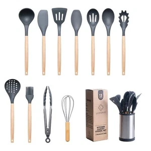Silicone Kitchen Utensils Set 13-PCS-Silicone Cooking Utensils set Spatula Se... - Picture 1 of 7