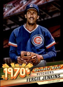 2020 Topps Series 1 FERGIE JENKINS Decades' Best BLACK /299 Cubs #DB-34