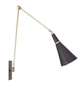 Handmade Vintage Inspired SCICCOSO Brass Wall Lamp Black , Handcrafted Wall Lamp - Picture 1 of 7
