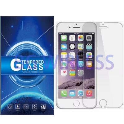 For iPhone 6/6s/ 6+ /6s Plus 9H Premium  Clear Tempered Glass  Screen Protector - Image 1 of 4