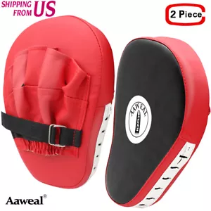 2pcs Boxing Focus Mitt Pads Training Punch MMA Strike Curved Pads Kick Muay Thai - Picture 1 of 12