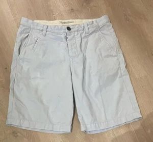 Allsaints Mitre Deck Fit Chino Shorts Light Grey / Blue W30 - Picture 1 of 5