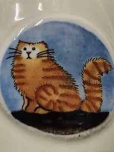 Tazza da caffè vintage Otagiri Calico Tabby Cat 12 oz tazza da tè anni 70 - Foto 1 di 7