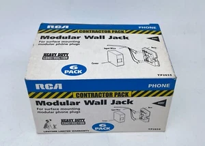 RCA Telephone Modular Wall Jack box of 6  HEAVY DUTY P/N TP2656 Ivory - Picture 1 of 3