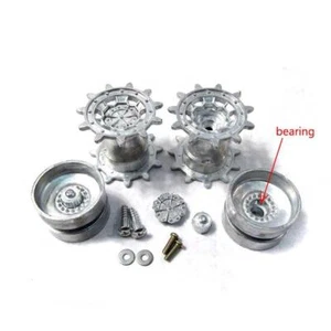 Mato 1/16 HengLong Leopard 2A6 RC Tank Metal Sprockets Idlers W/ Bearings MT153 - Picture 1 of 1