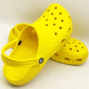 Classic Crocs Clog Size Womens 9 Mens 7 Yellow Shoes Slip On Comfort - Picture 1 of 5