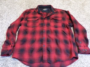 Pendleton Camicia in Lana a Quadri di Bufalo con Bottoni (Grande) Rosso/Nero - Foto 1 di 3
