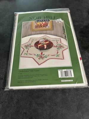 Nob Hill Linens Candle & Bow Table Topper - Image 1 of 2