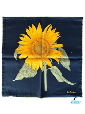New in Package: Jim Thompson Sunflower Silk Pillow Cover  - Signed - Image 1 of 4