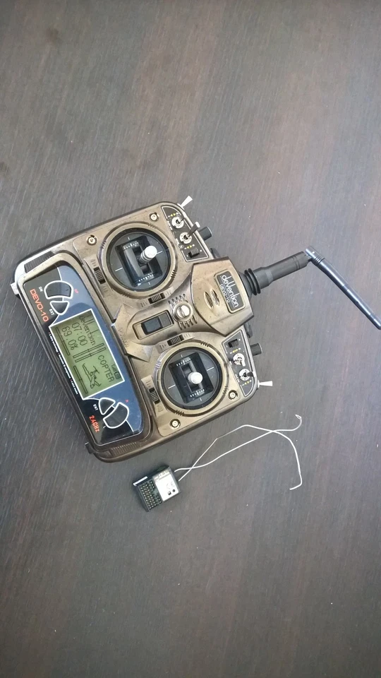 DEVENTION DEVO 10 Controller Sender RC FUNK Flugzeug Hubschrauber Set Dx6i 7 - Bild 1 von 4