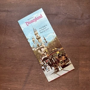 1970 Walt Disney Disneyland Brochure Tri Fold Main Street Mickey Pluto Ephemera - Picture 1 of 20