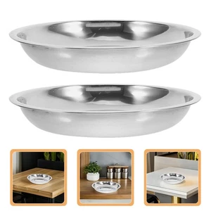 Stainless Steel Cat Bowl Metal Dog Bowl Puppy Food Bowl Shallow Cat Food Dish Ki - Picture 1 of 10