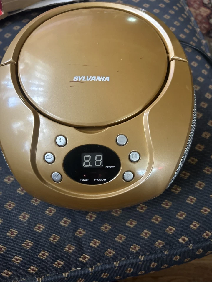 Radio CD Portátil Sylvania Boombox Modelo No. SRCD261-B Reproductor de CD AF/FM LIMPIO semanas Foto 1 de 4