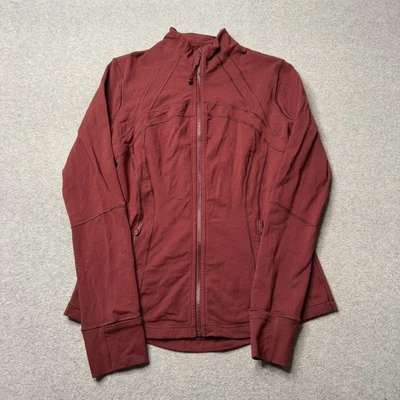 Chaqueta Lululemon Define Mujer 12 Roja Atletismo Cremallera Completa Gimnasio Yoga Pilates Foto 1 de 4