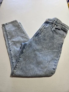 Joe's x Taylor Hill Blue Acid Denim 11" High Skinny Crop Jeans Size 32 - Picture 1 of 10