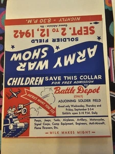1942 WW II US ARMY WAR SHOW TICKETS Soldier Field Chicago IL Homefront Lot (2) - Picture 1 of 4