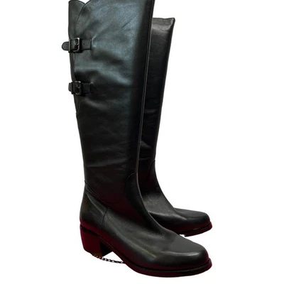 Botas negras hasta la rodilla VANELi para mujer estilo de equitación Venera talla 9W nuevas hebillas  Foto 1 de 4