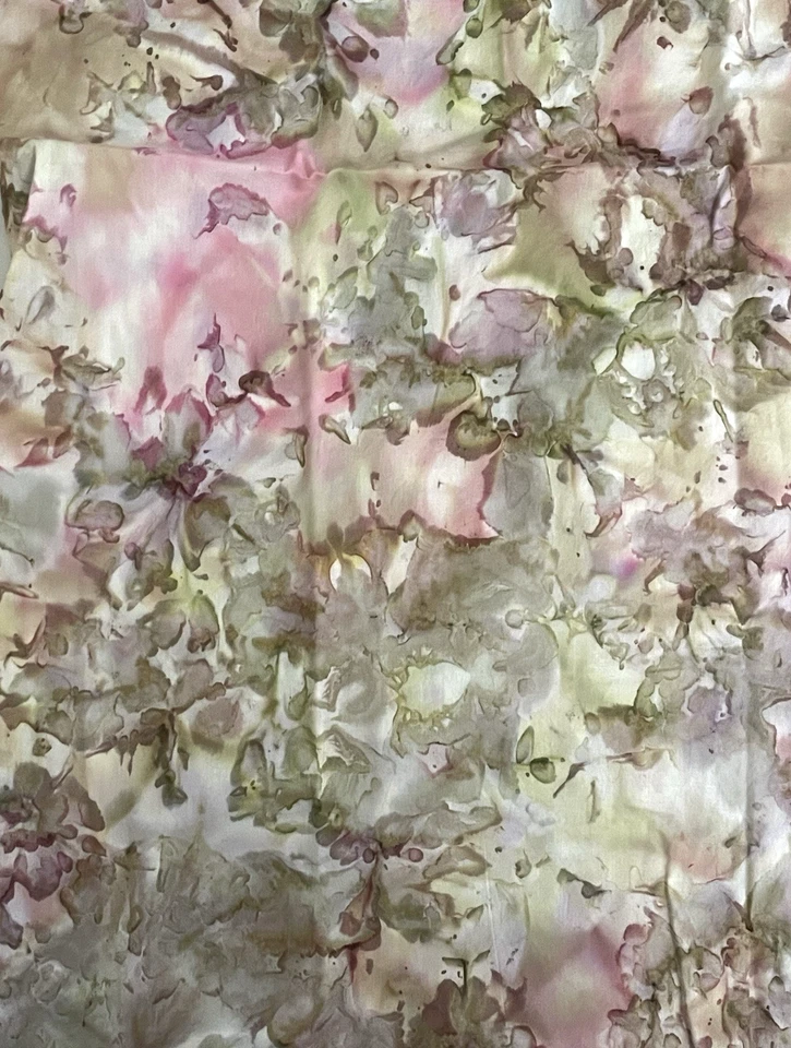 Tie Dye Neutral Colors Floral Cotton Fabric Unbranded 1.17 yd x 42 Inches Wide - Image 1 of 4