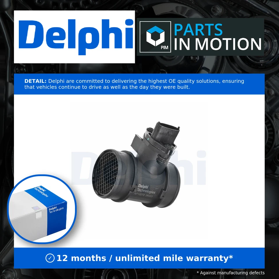 Air Mass Sensor fits VAUXHALL MERIVA A 1.4 03 to 10 Z14XEP Flow Meter Delphi New - Image 1 of 4