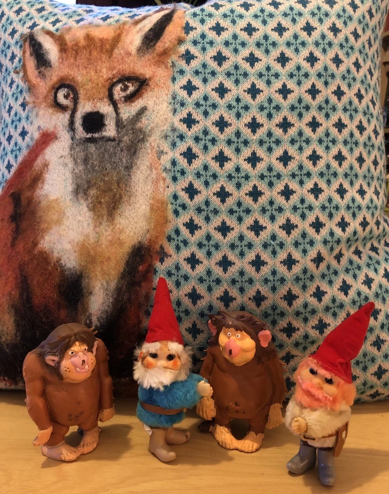 David The Gnom 2 Clip On plus 2 Troll Figure Lot Set Vintage 1988 80’s tv rare - Image 1 of 4