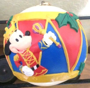 Disney Parks Ornament 1998 Mickey On Parade Mickey Goofy Donald 3D Globe Vintage - Picture 1 of 4