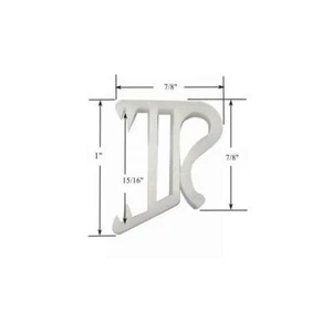 Tamaño PICK-A-PACK - Clips de cenefa de extensión blanca de una sola ranura para plástico trasero - Imagen 1 de 9