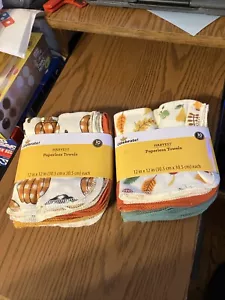 LOT OF 2 Harvest Paperless Towels 10 PACKS Pumpkins & Fall MULTI-COLOR NWTS !! - Picture 1 of 8