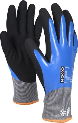 Ox-On Thermo Arbeitshandschuhe Winter 2 x Nitril beschichtet gefüttert Gr. 7-11 - Bild 1 von 4