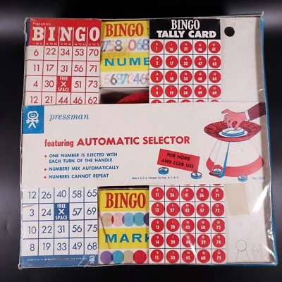 Vintage PRESSMAN Toy Corp  BINGO-RAMA No. 2265 Automatic Original Box NOS - Image 1 of 4