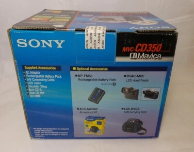 Sony CD Mavica 3.2MP Digital Camera - 3x Optical Zoom - CD Recording (MVC-CD350) - Image 1 of 3