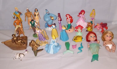 Disney La Sirenita PVC Figuras Lote de 24 piezas Pastel Topper Juguete Cenicienta Foto 1 de 4