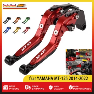 Palanca de embrague de freno extensible plegable para YAMAHA MT-125 2014-2022 NUEVO - Imagen 1 de 13