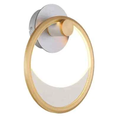 Applique UMBRA 67333-16W - Eleganza in Alluminio Argento/Oro, 3000K Bianco Caldo - Immagine 1 di 4
