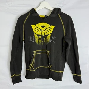 Universal Studio Kids Transformers Sweatshirt Youth Large Black & Yellow Hooded - Picture 1 of 8