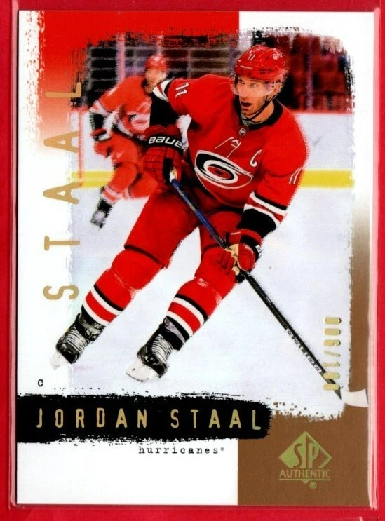 2020-21 SP AUTHENTIC JORDAN STAAL 2000-01 RETRO PARALLEL GOLD /100 #R85 UD - Image 1 of 1