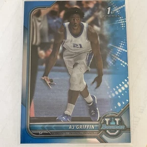 2021-22 BOWMAN U CHROME AJ GRIFFIN ROOKIE #/199 *BLUE REFRACTOR* duke basketball - Picture 1 of 1